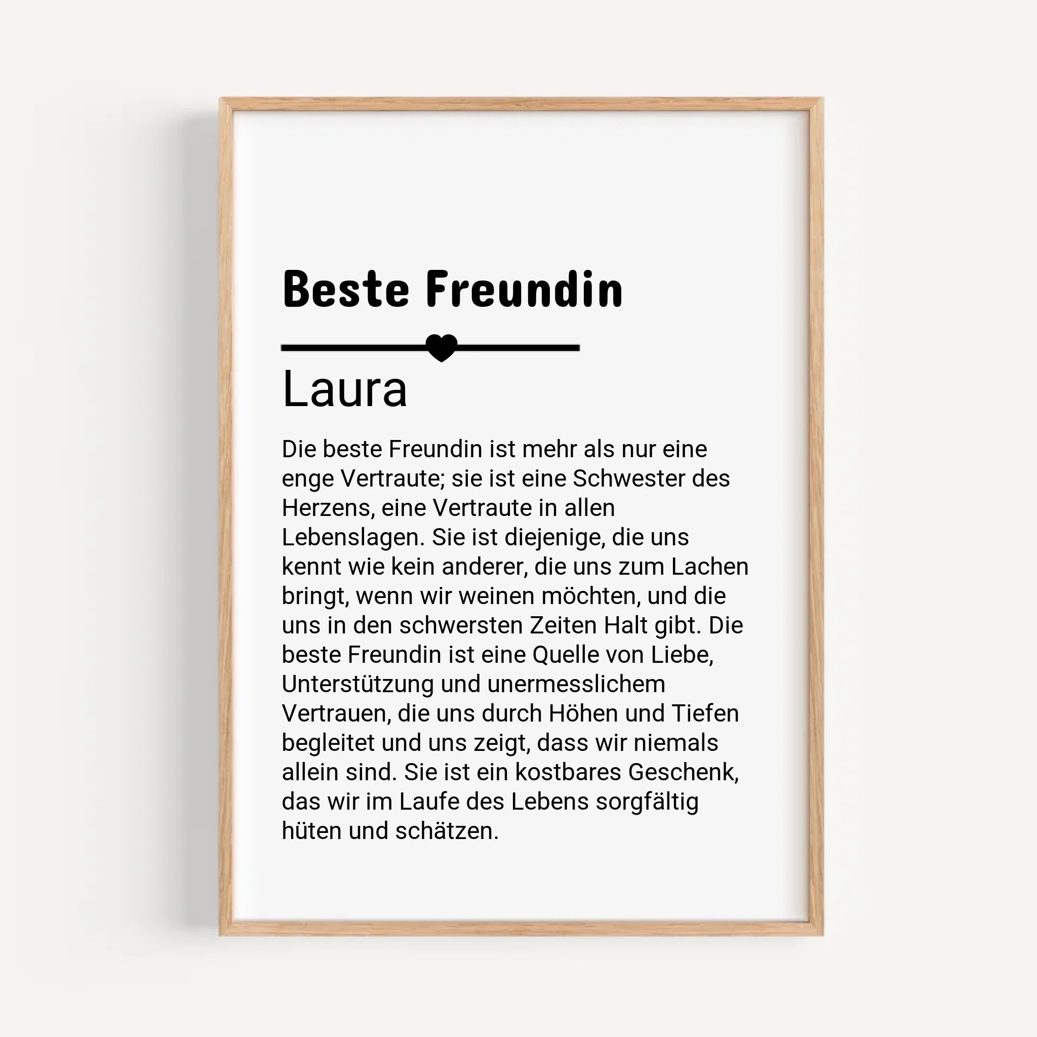 Beste Freundin Definition Poster personalisiert - Cantty