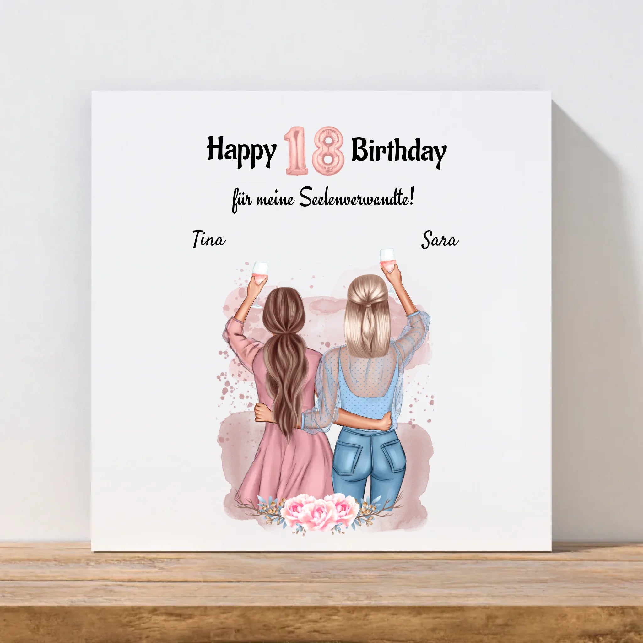 Beste Freundin Geburtstag Geschenk, Freundinnen Leinwand - Cantty