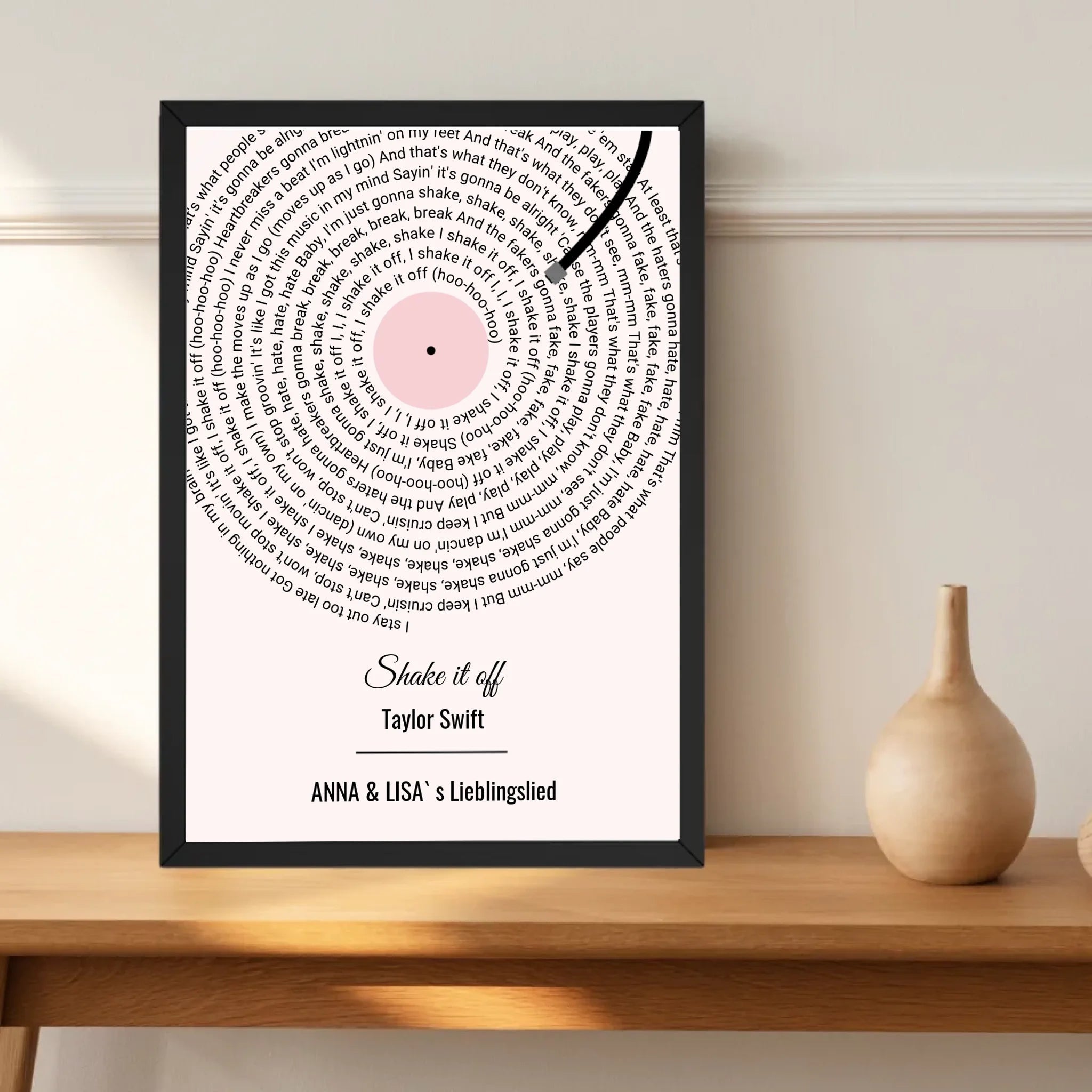 Beste Freundin Lieblingslied Songtext Geschenk Poster personalisierbar - Cantty