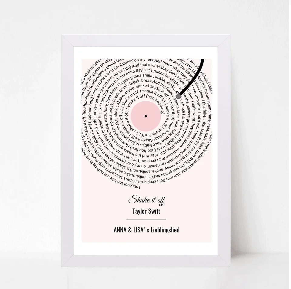 Beste Freundin Lieblingslied Songtext Geschenk Poster personalisierbar - Cantty