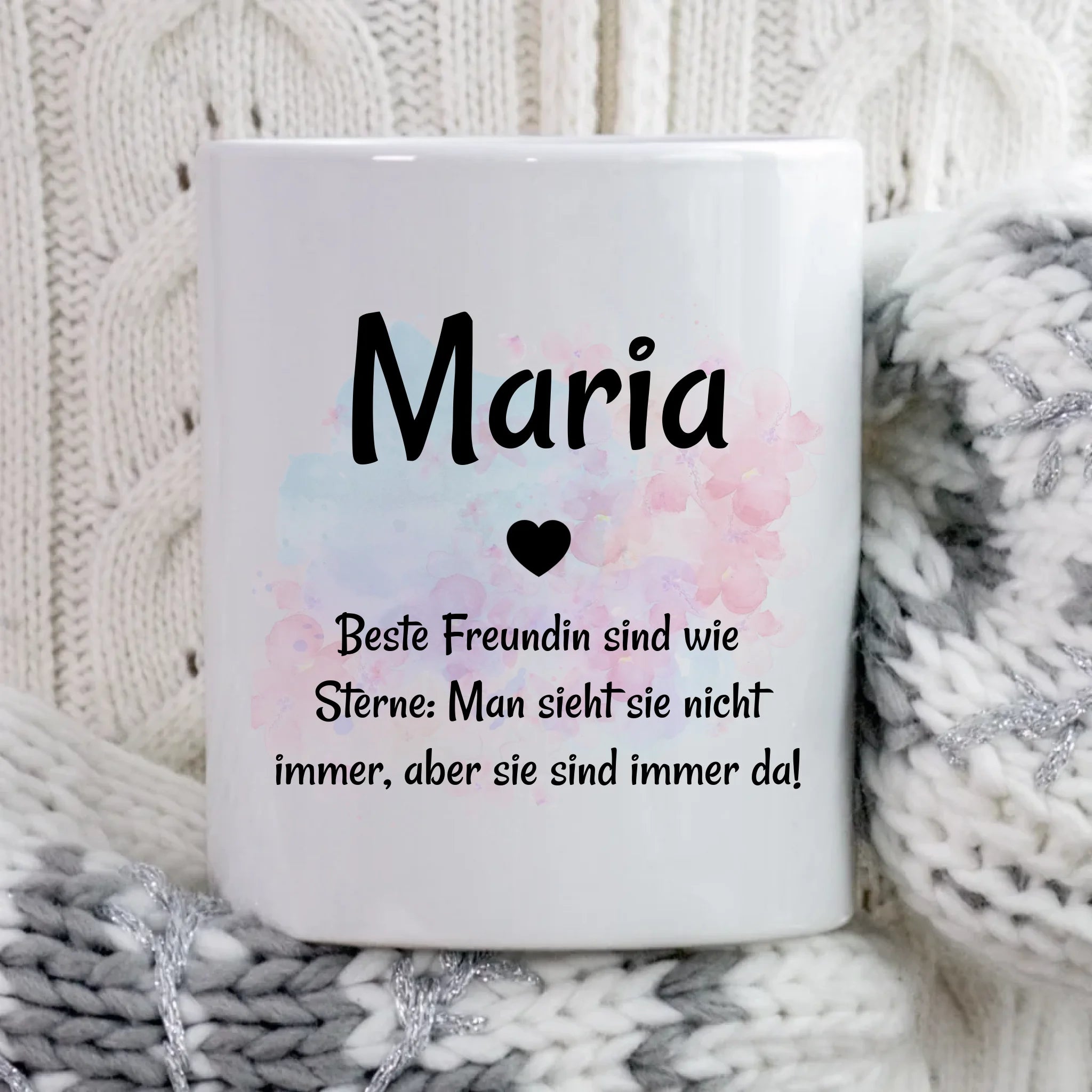 Beste Freundin Namenstasse mit Spruch personalisiert - Cantty