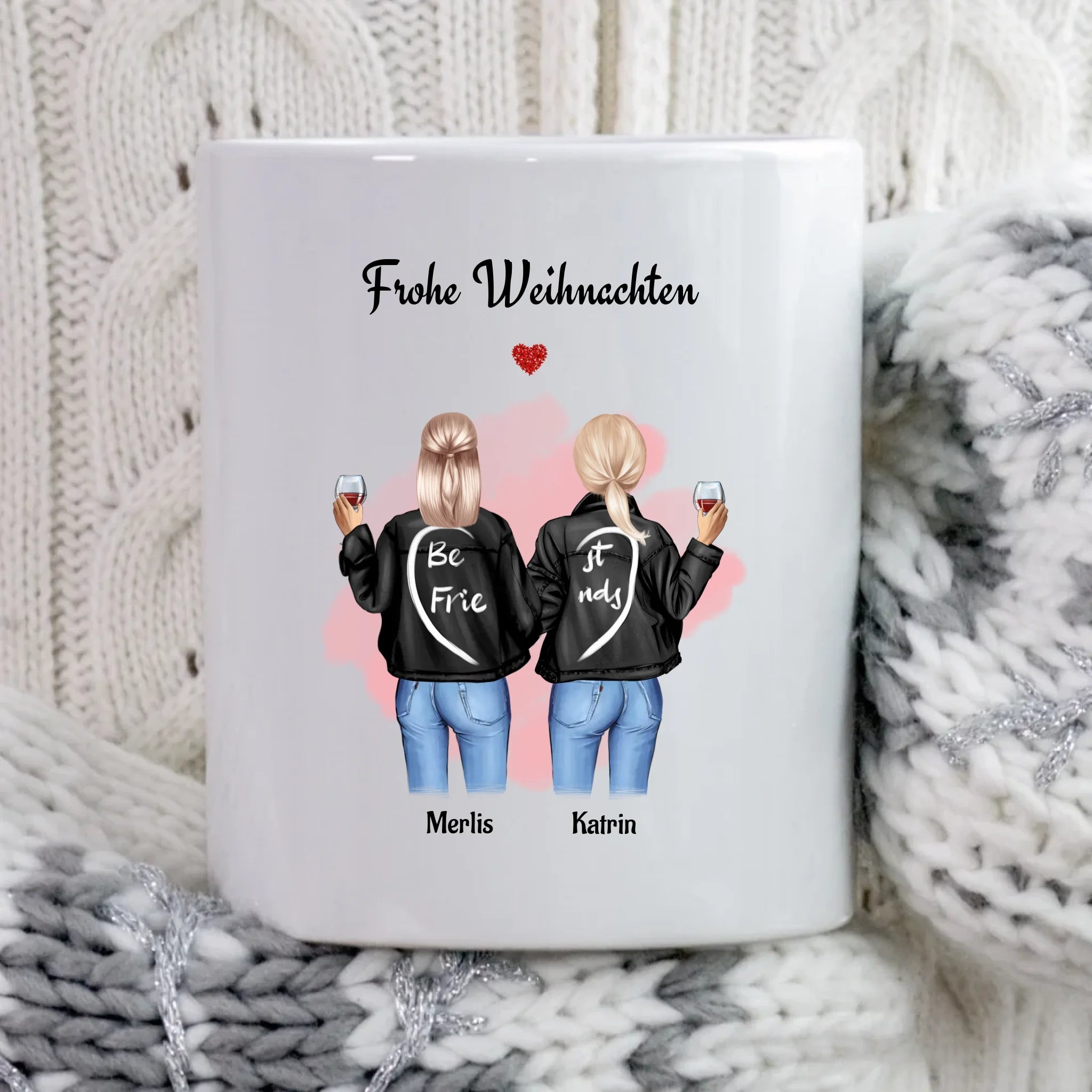 Beste Freundin Weihnachtstasse Geschenk personalisieren - Cantty