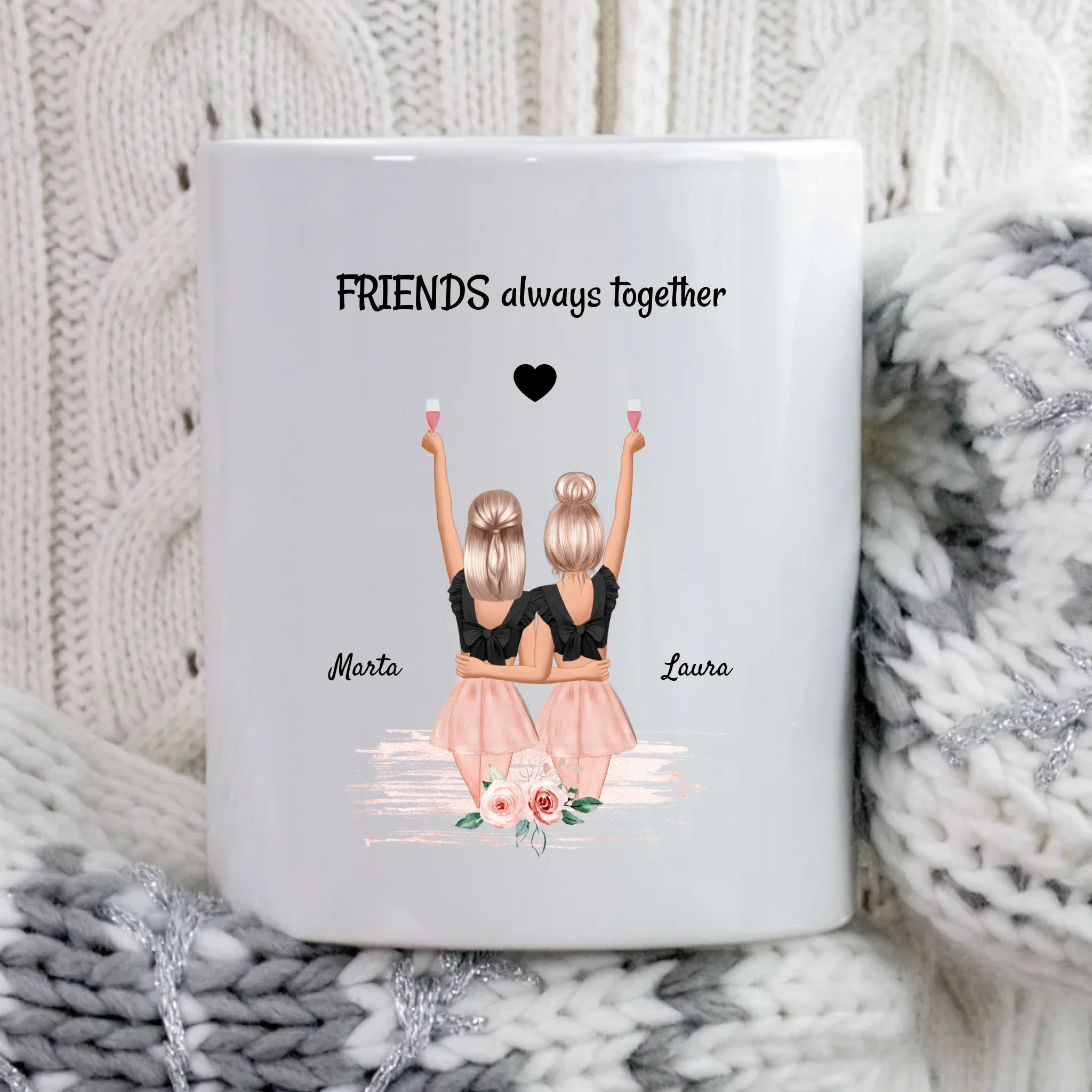 Beste Freundinnen Tasse personalisiert - Cantty