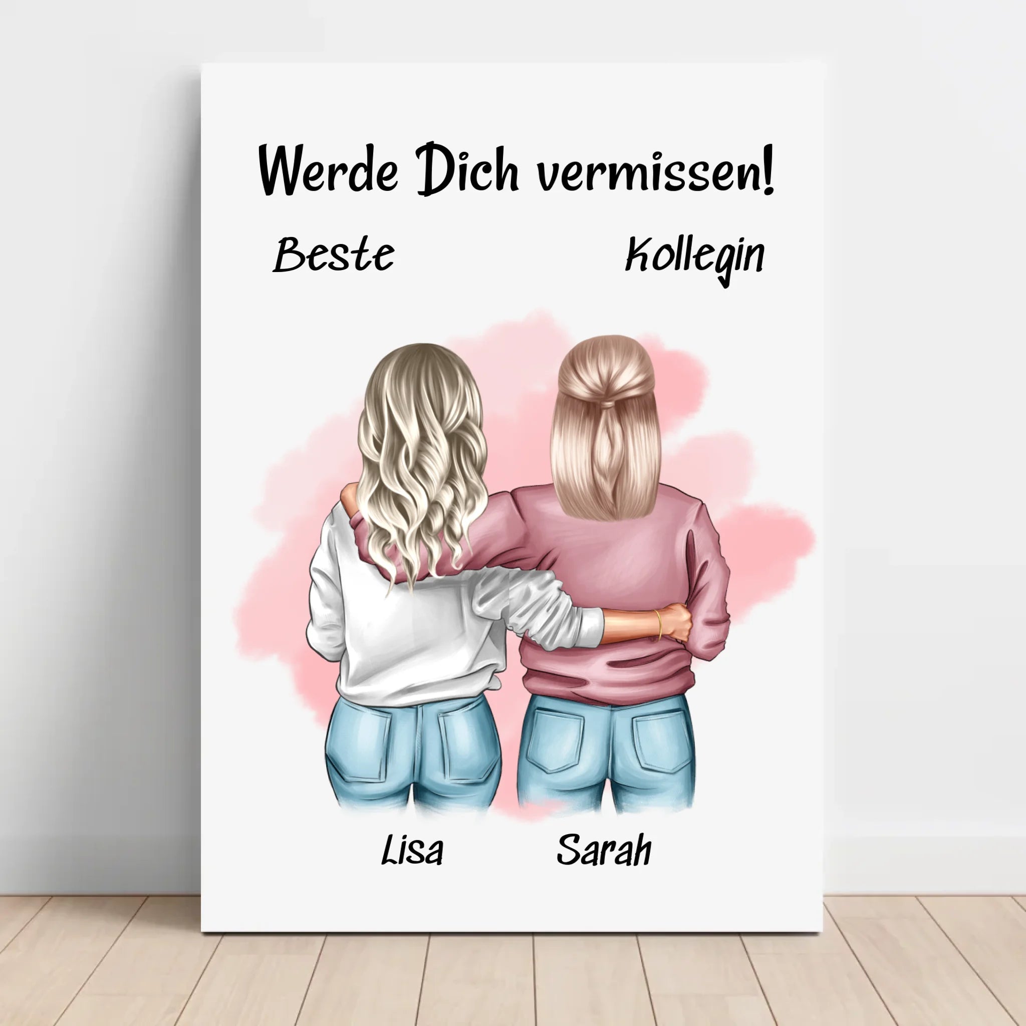 Beste Kollegin Abschiedgeschenk Leinwandbild personalisiert - Cantty