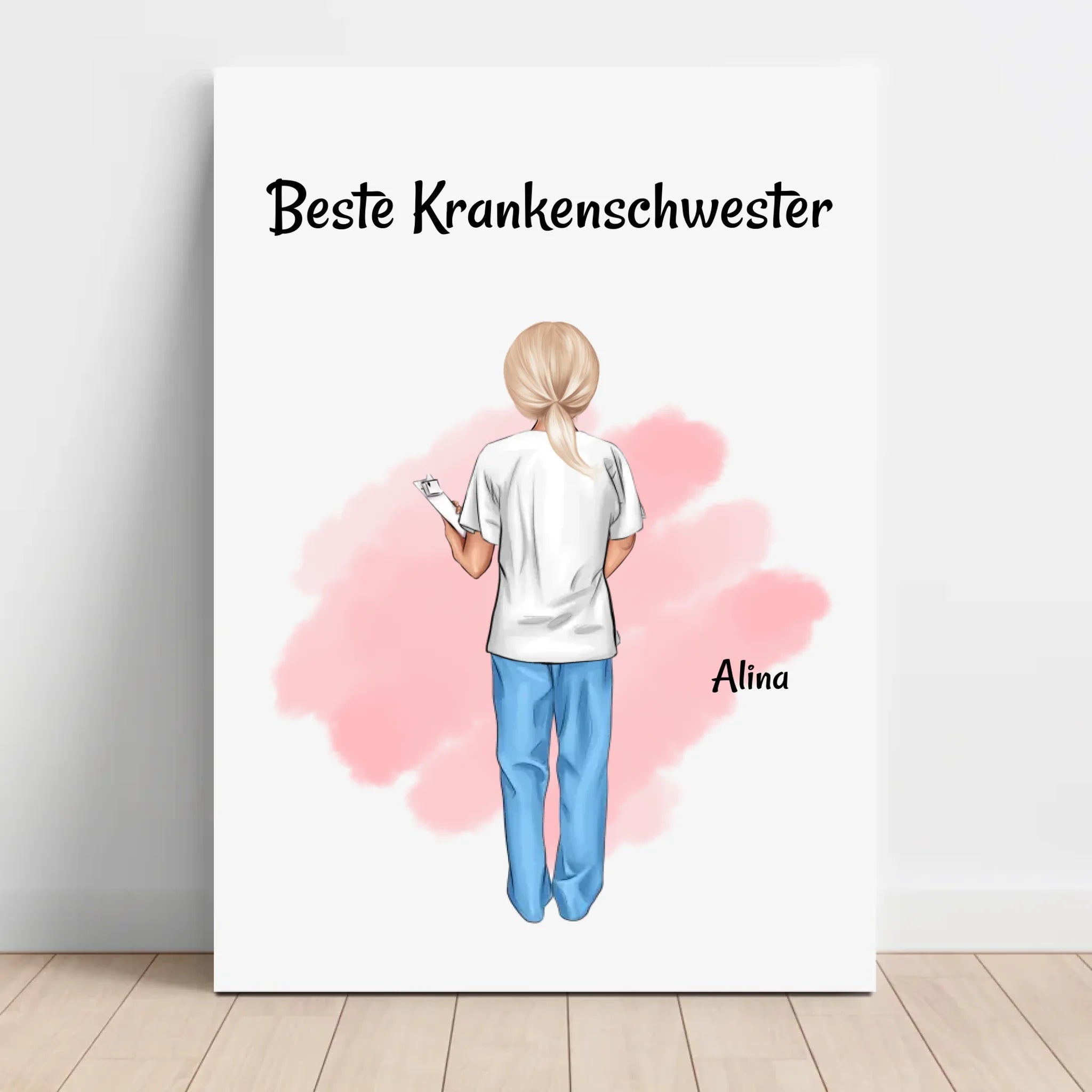 Beste Krankenschwester Leinwand personalisiert - Cantty