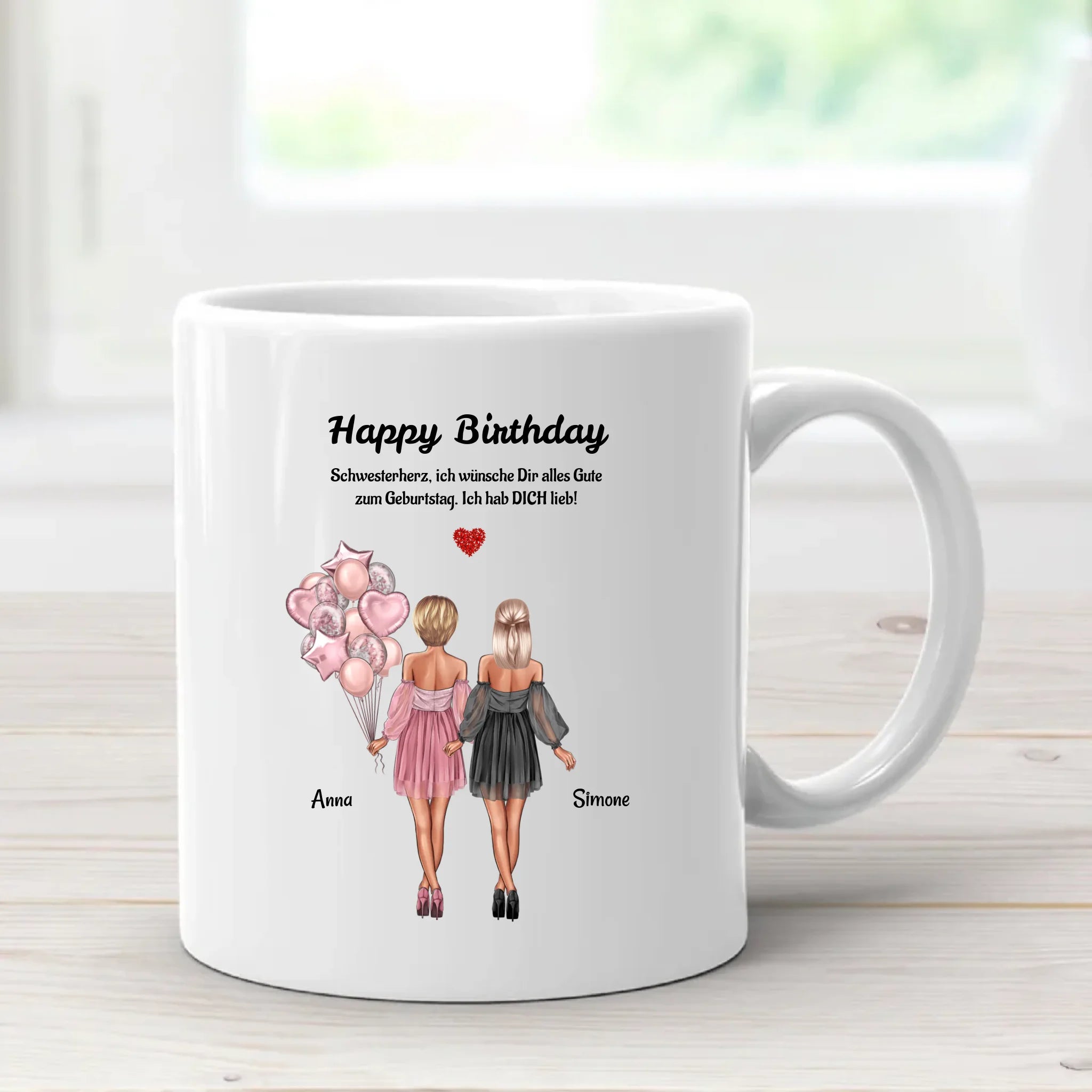 Beste Schwester Geschenk Tasse personalisiert - Cantty