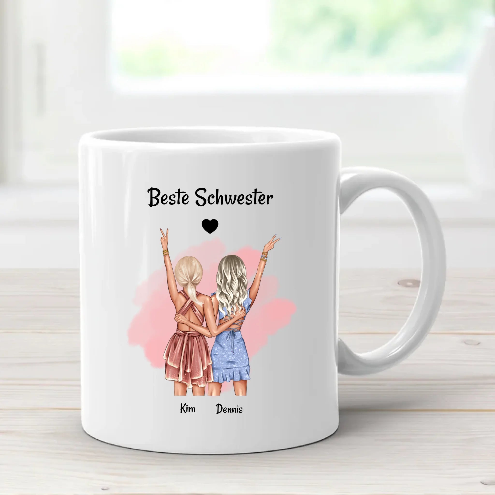 Beste Schwester Tasse personalisiert - Cantty