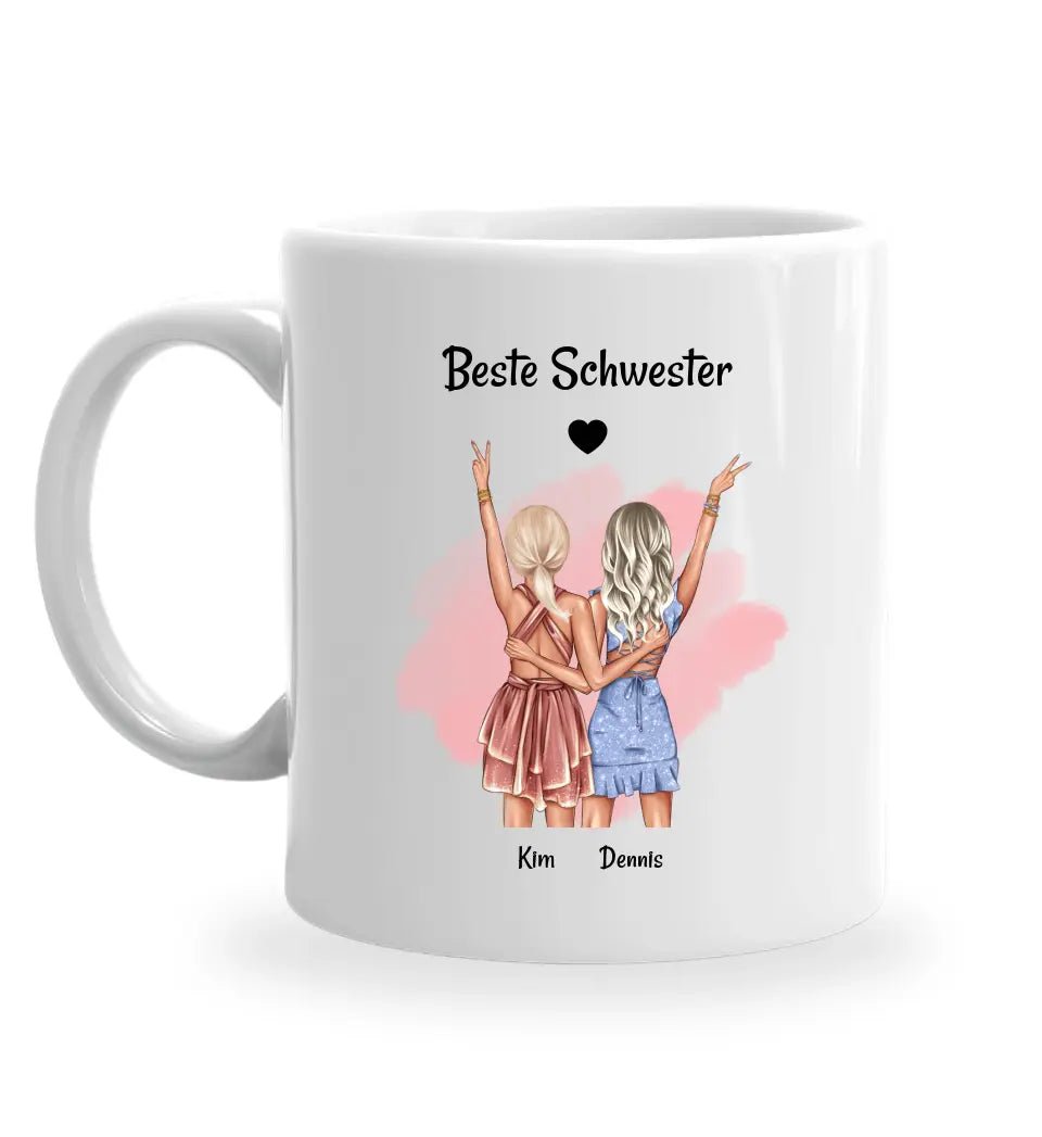 Beste Schwester Tasse personalisiert - Cantty