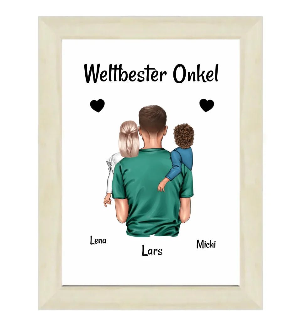 Bester Onkel Poster Geschenk personalisiert - Cantty