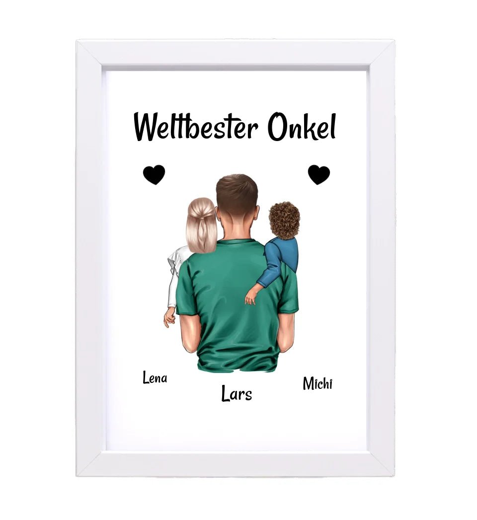 Bester Onkel Poster Geschenk personalisiert - Cantty