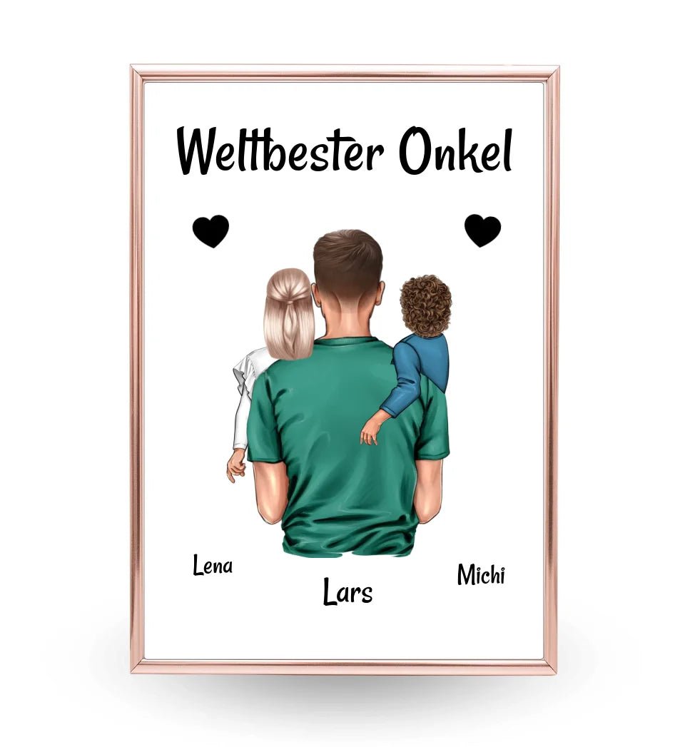 Bester Onkel Poster Geschenk personalisiert - Cantty