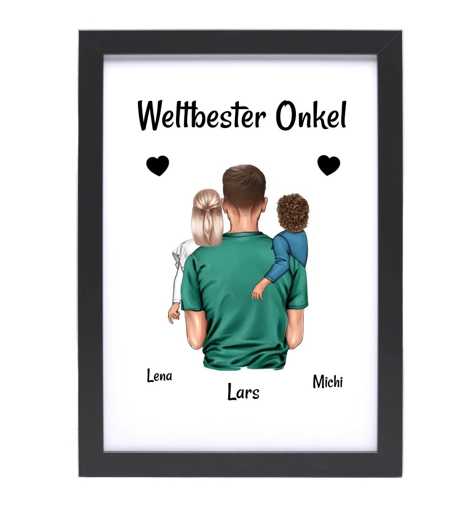 Bester Onkel Poster Geschenk personalisiert - Cantty