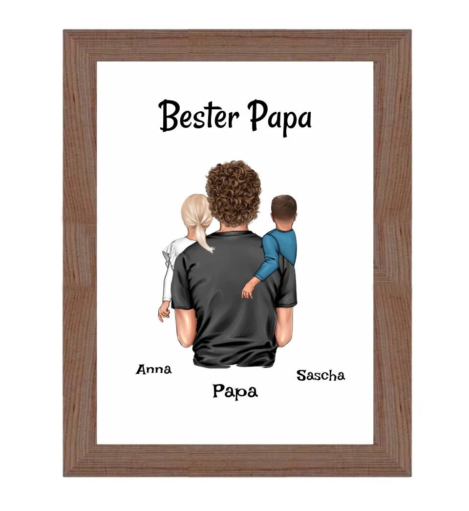 Bester Papa Bild Geschenk personalisiert - Cantty