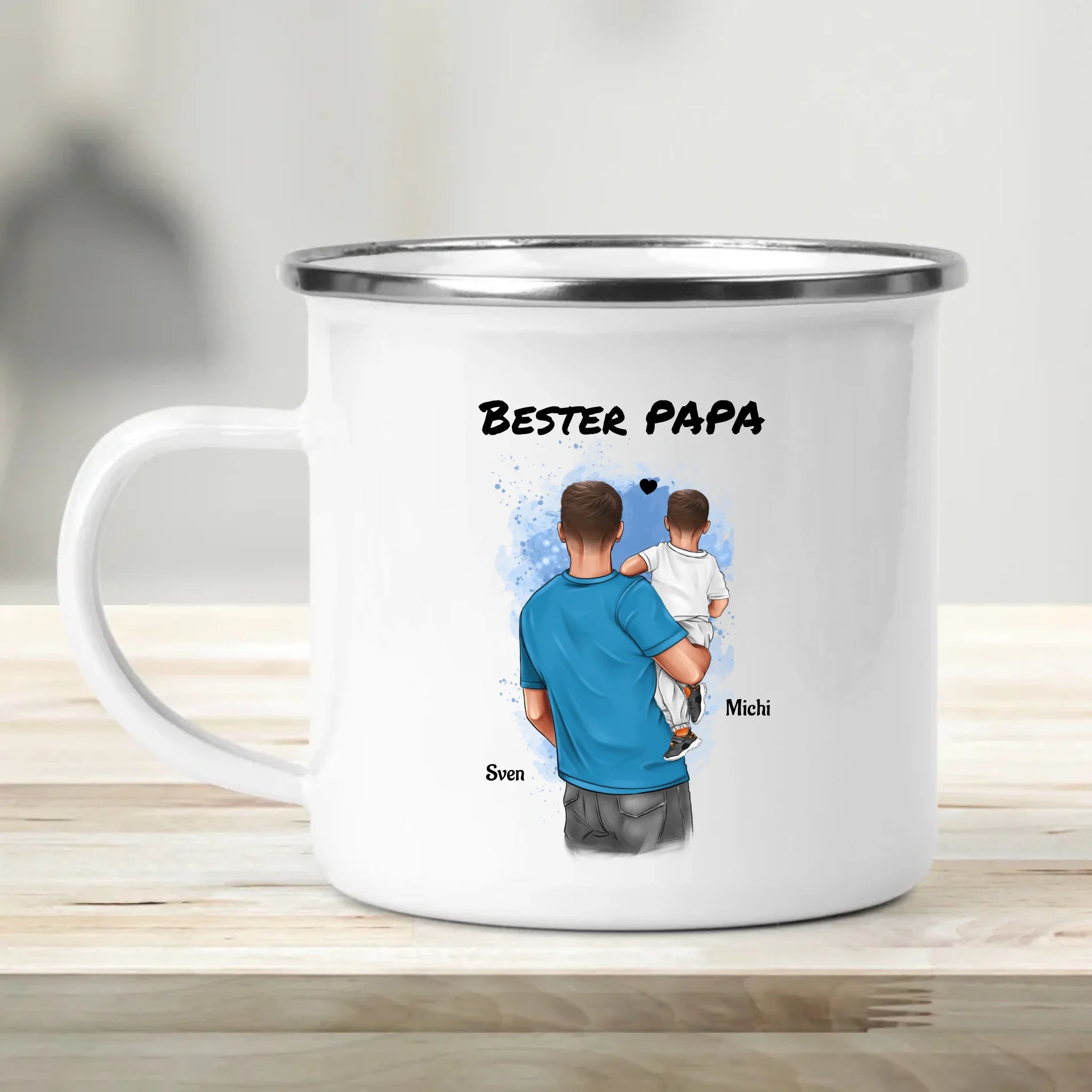 Bester Papa Tasse Geschenk mit Namen zum Geburtstag, Vatertag & Weihnachten - Cantty