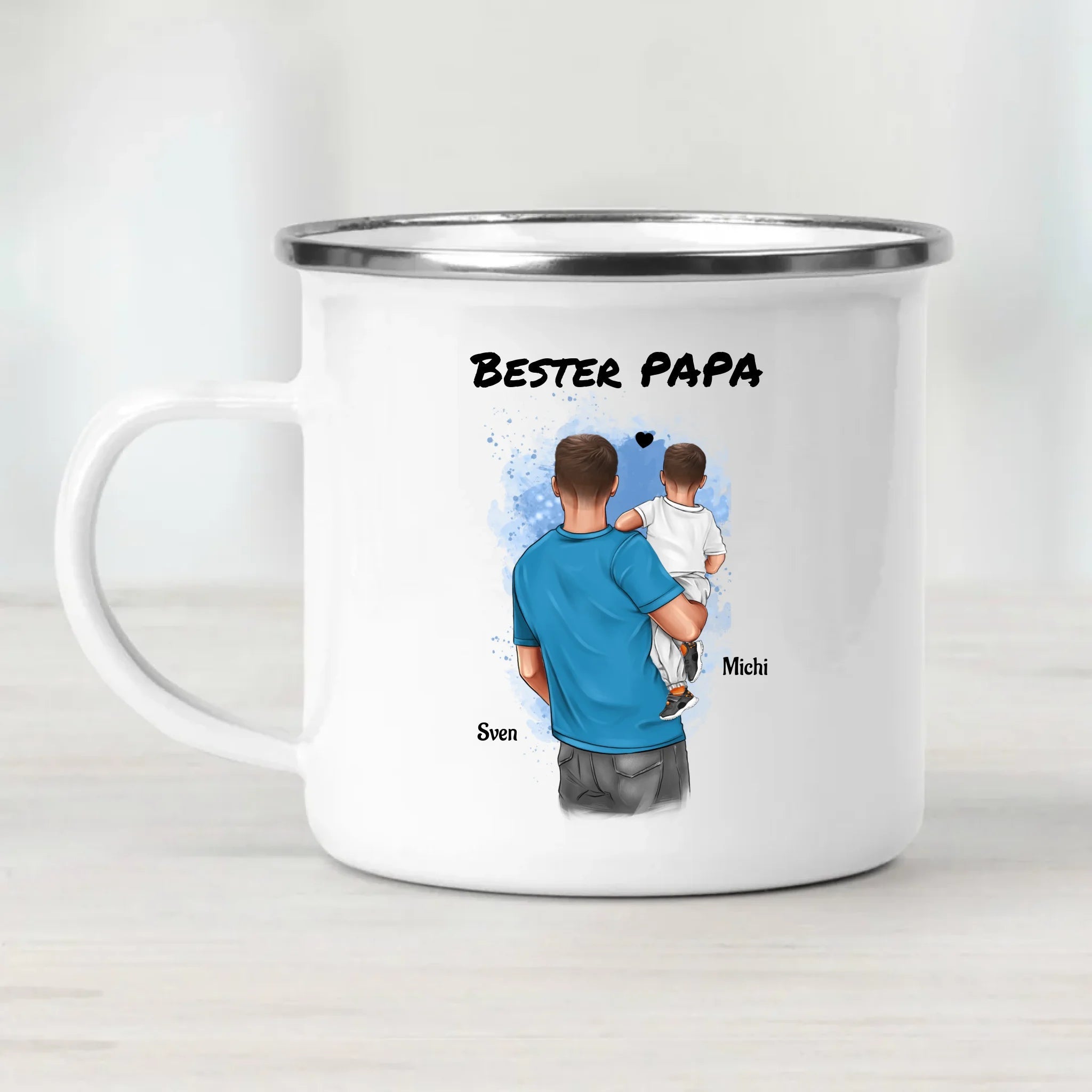 Bester Papa Tasse Geschenk mit Namen zum Geburtstag, Vatertag & Weihnachten - Cantty