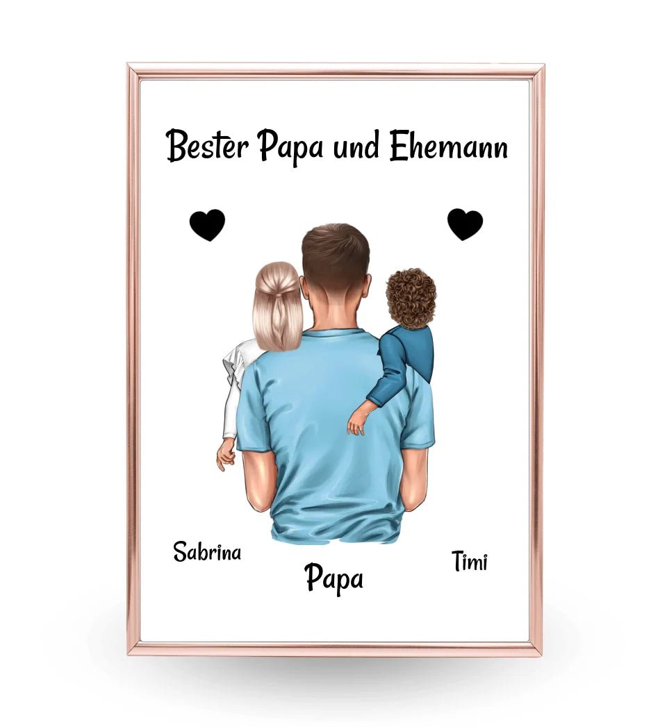 Bester Papa und Ehemann Bild Geschenk personalisiert - Cantty