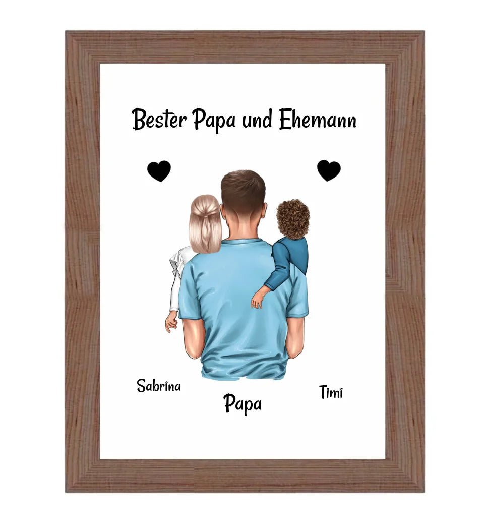 Bester Papa und Ehemann Bild Geschenk personalisiert - Cantty