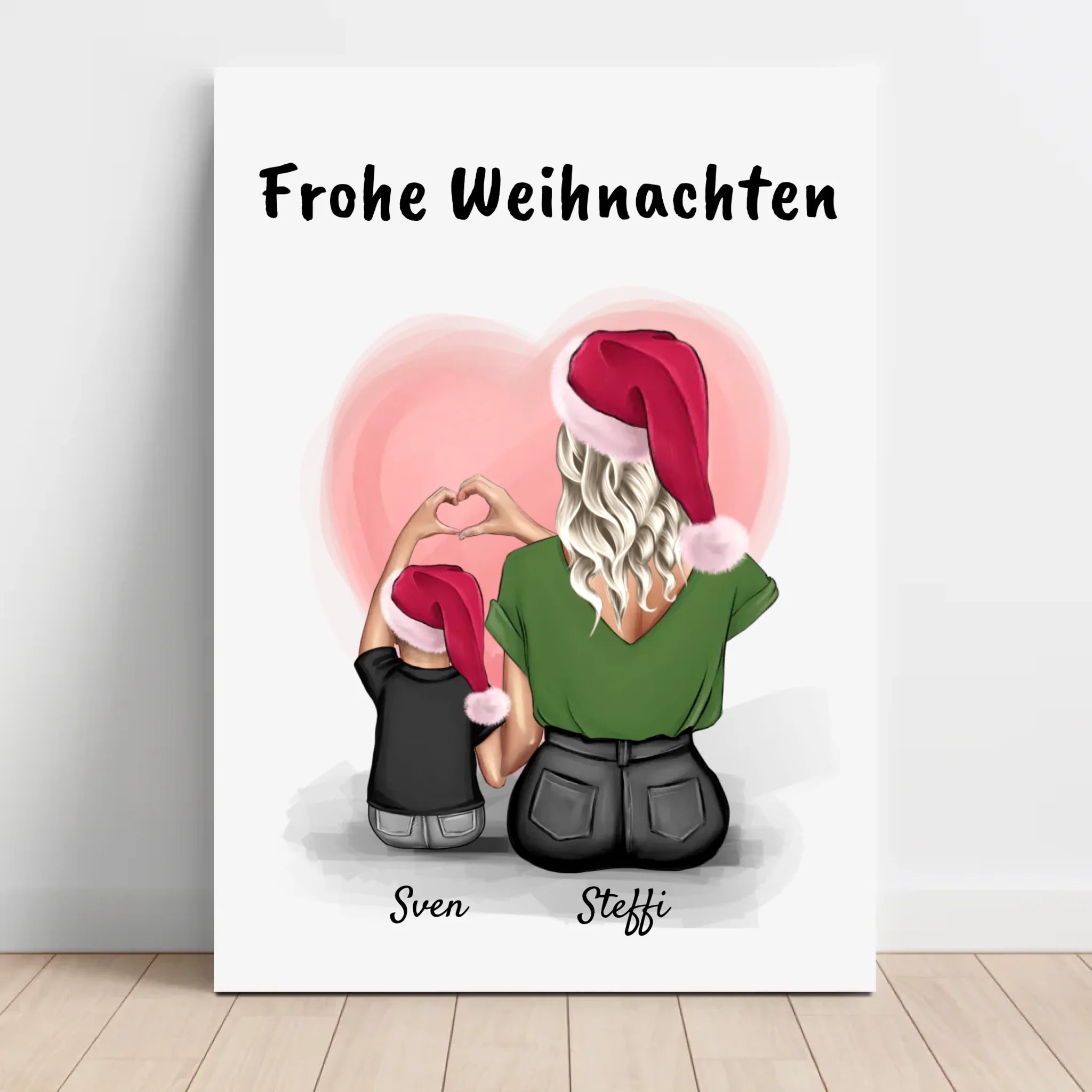 Bild Patentante & kleiner Junge Leinwand Weihnachtsgeschenk personalisiert - Cantty