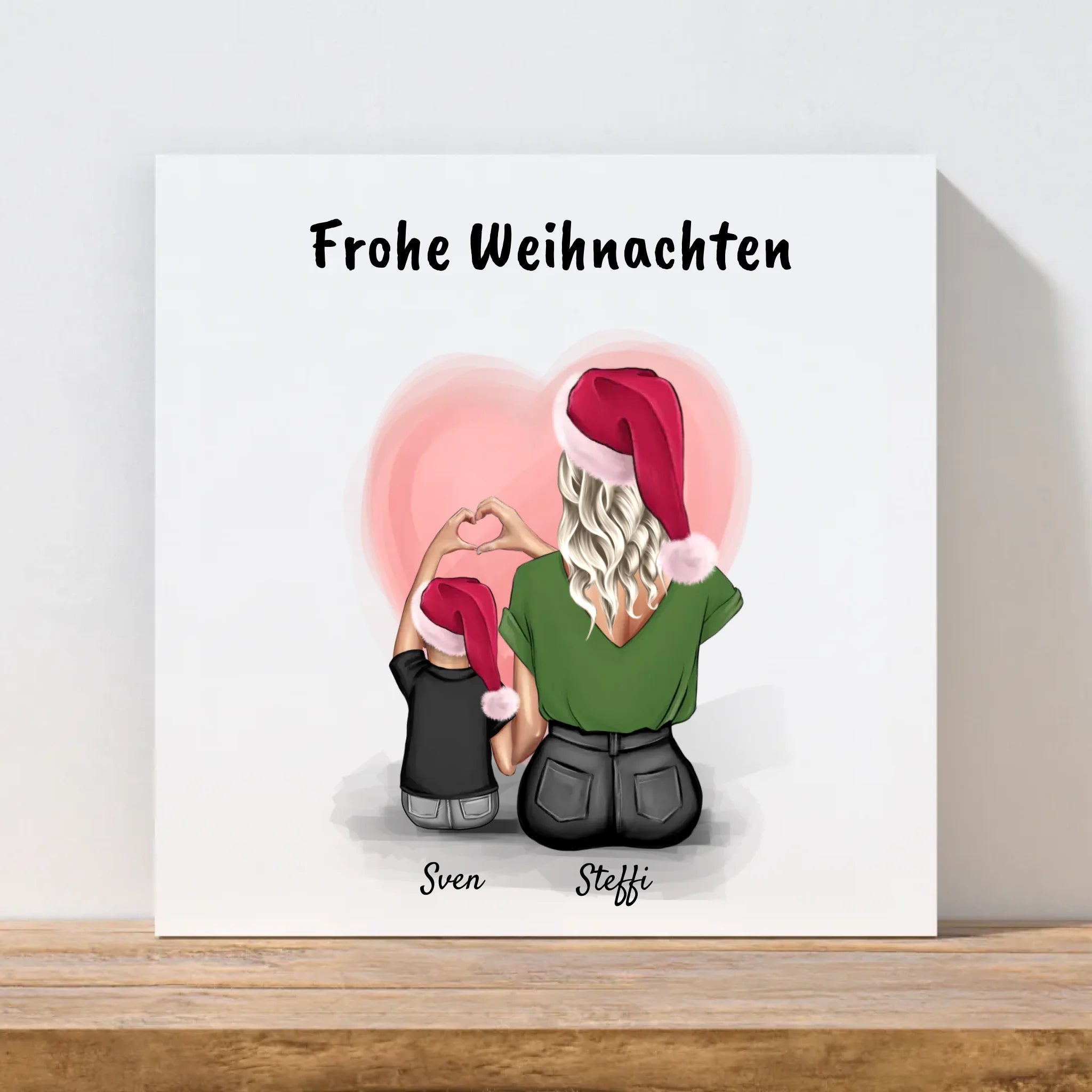 Bild Patentante & kleiner Junge Leinwand Weihnachtsgeschenk personalisiert - Cantty