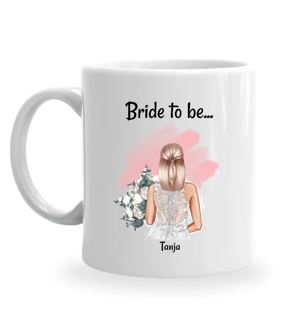 Braut Geschenk Tasse JGA & Hochzeit personalisiert - Cantty