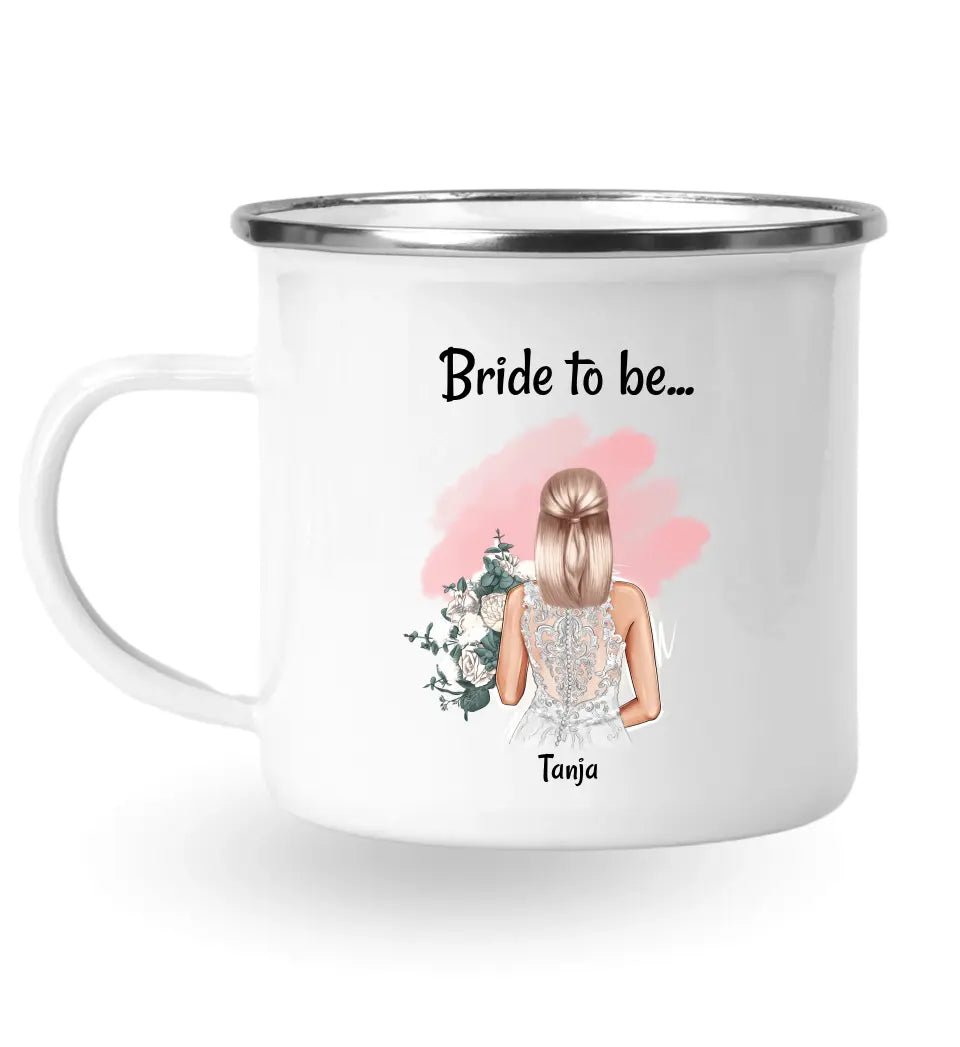 Braut Geschenk Tasse JGA & Hochzeit personalisiert - Cantty