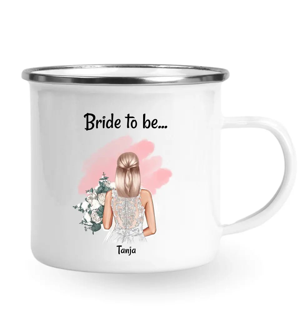 Braut Geschenk Tasse JGA & Hochzeit personalisiert - Cantty