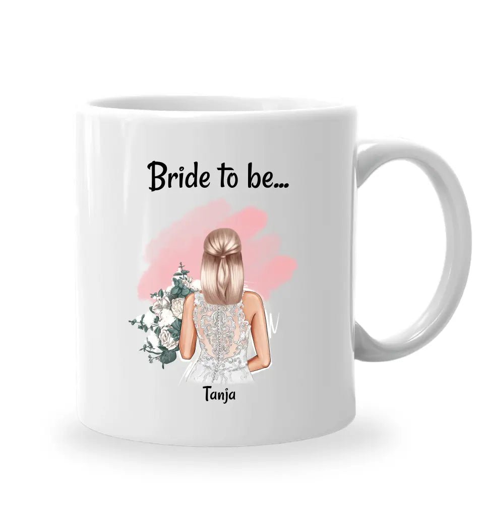 Braut Geschenk Tasse JGA & Hochzeit personalisiert - Cantty