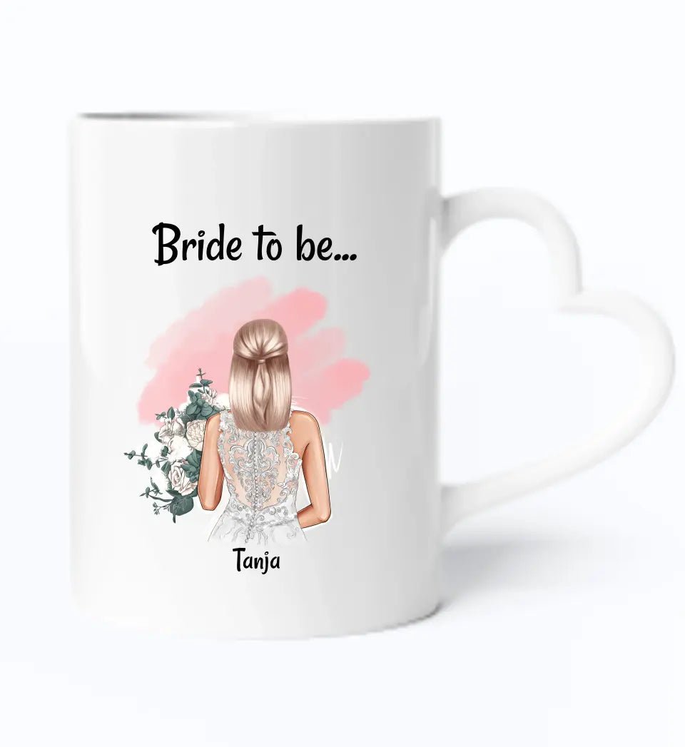 Braut Geschenk Tasse JGA & Hochzeit personalisiert - Cantty