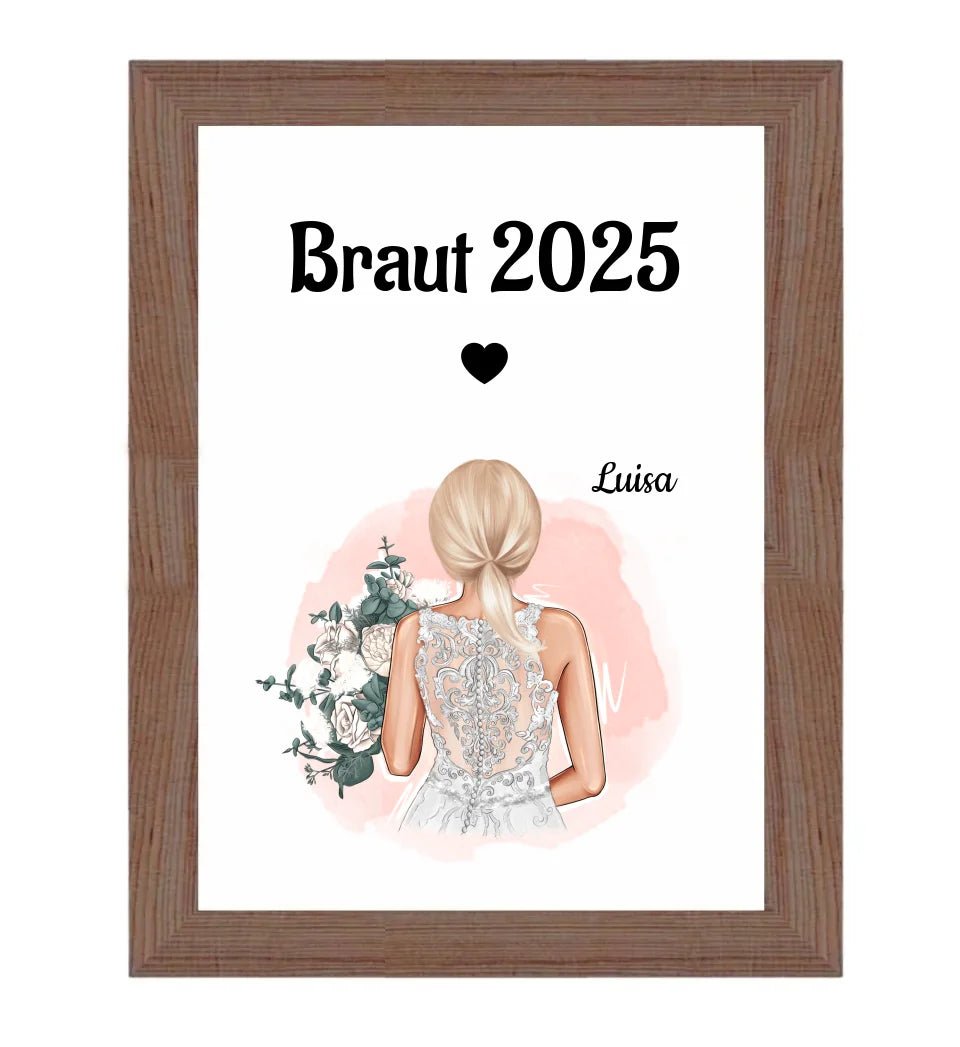 Braut Poster Geschenkidee personalisiert - Cantty