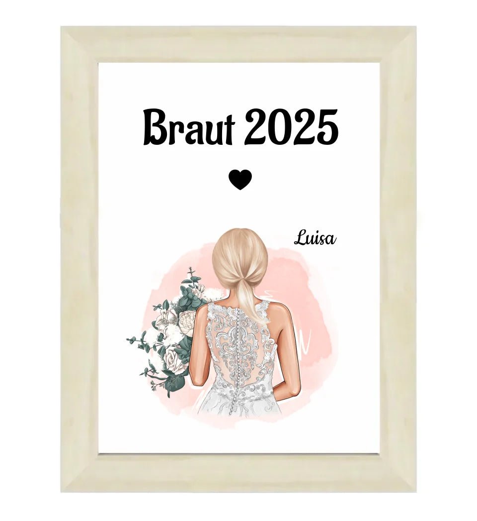 Braut Poster Geschenkidee personalisiert - Cantty