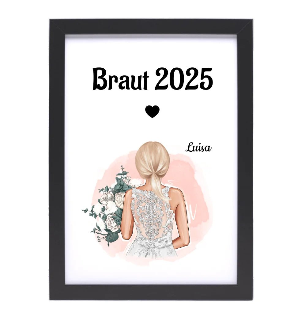 Braut Poster Geschenkidee personalisiert - Cantty