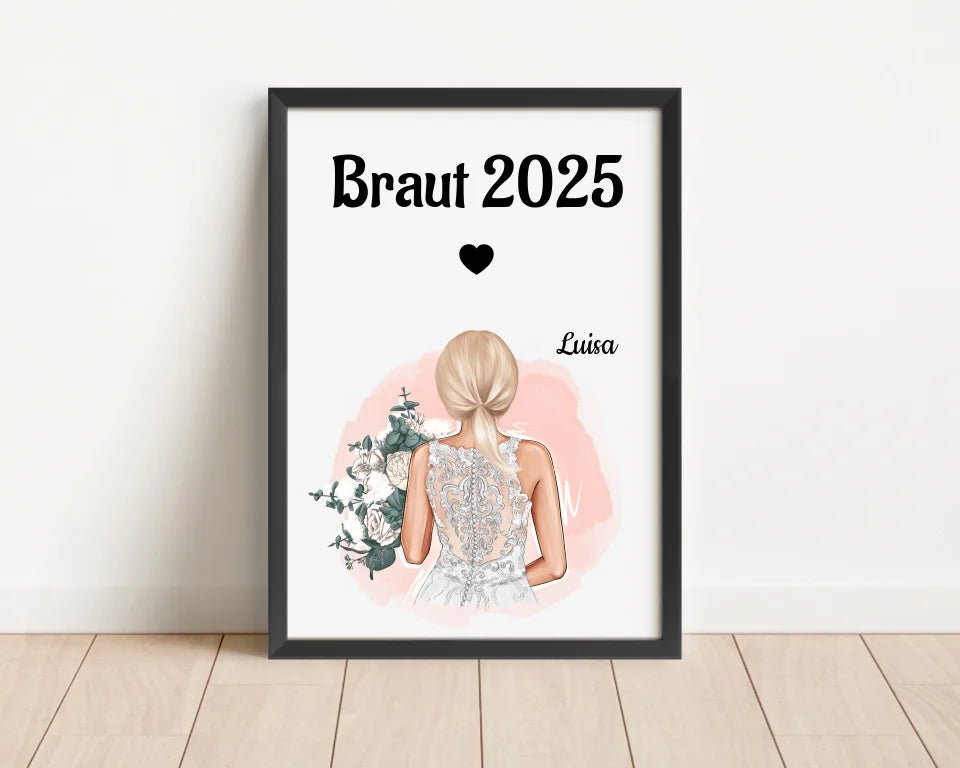 Braut Poster Geschenkidee personalisiert - Cantty