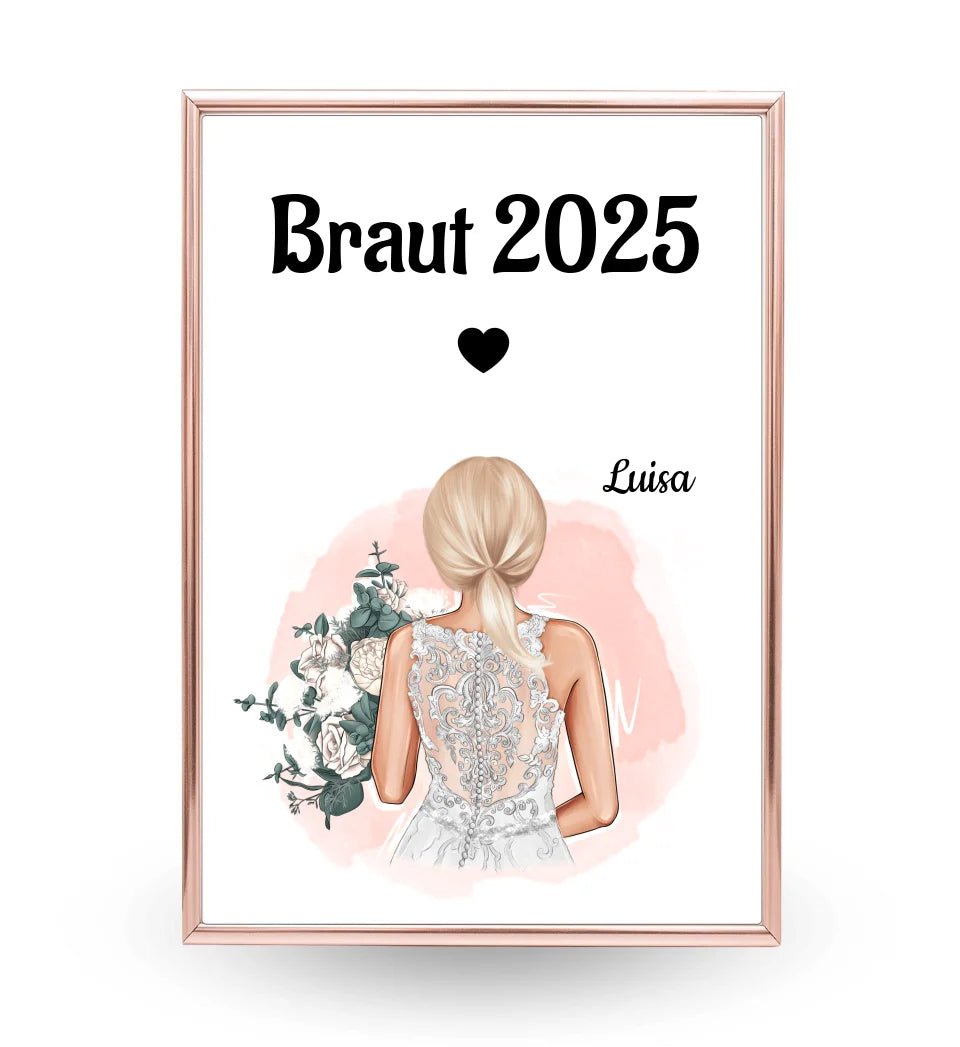 Braut Poster Geschenkidee personalisiert - Cantty