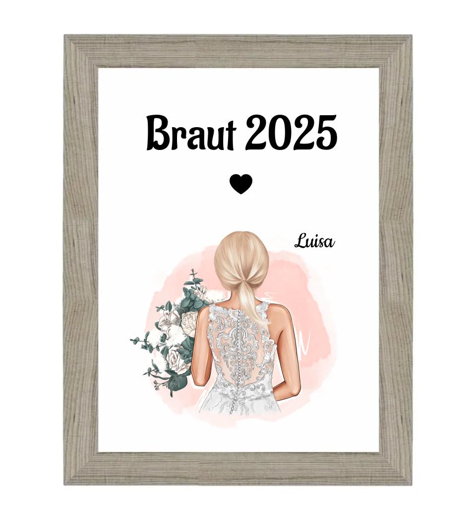 Braut Poster Geschenkidee personalisiert - Cantty