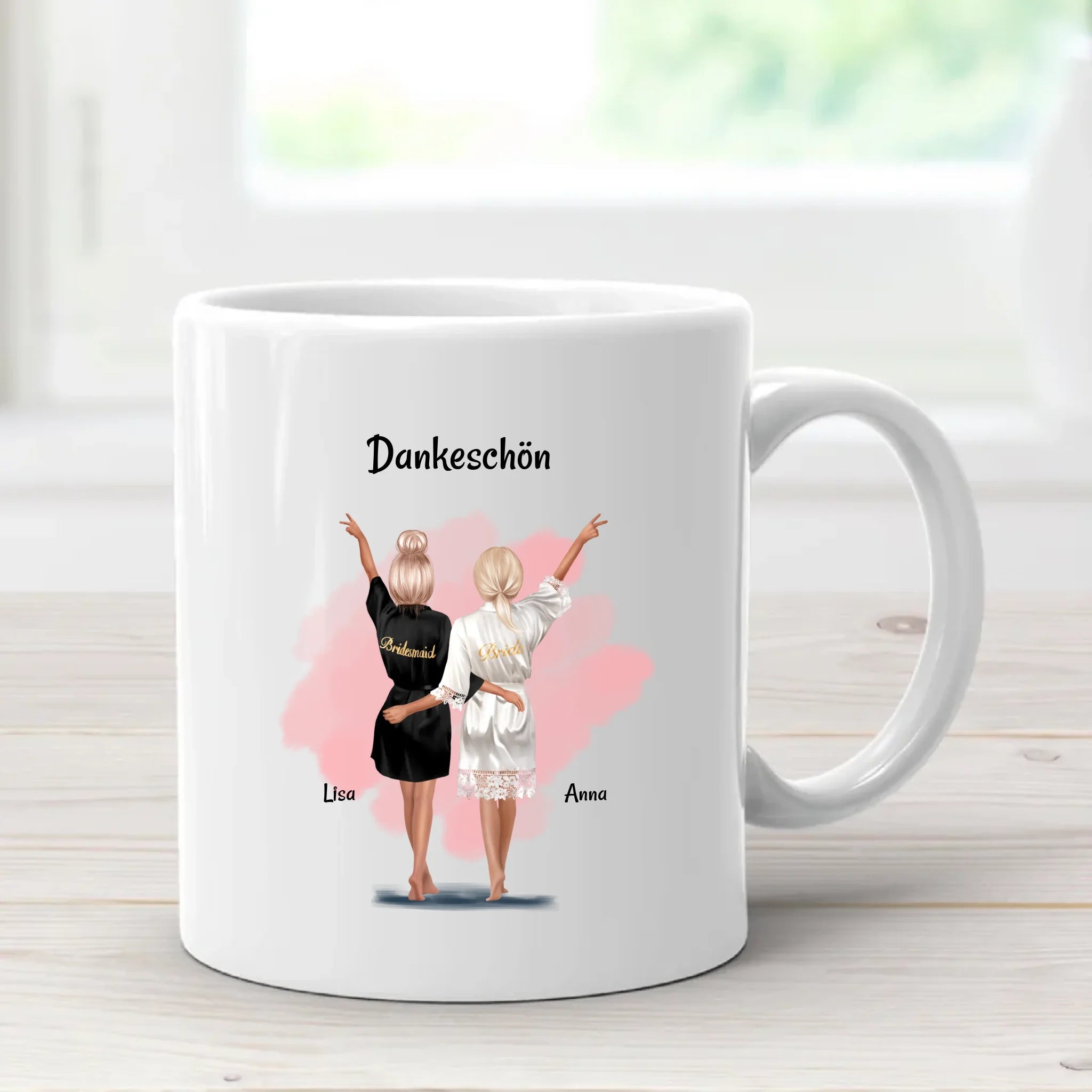 Brautjungfer Danke sagen Tasse Geschenk personalisiert - Cantty