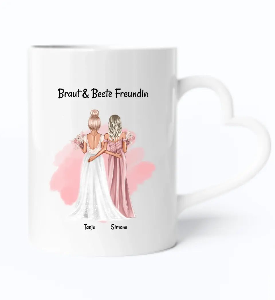 Brautjungfer Geschenk Tasse personalisiert - Cantty