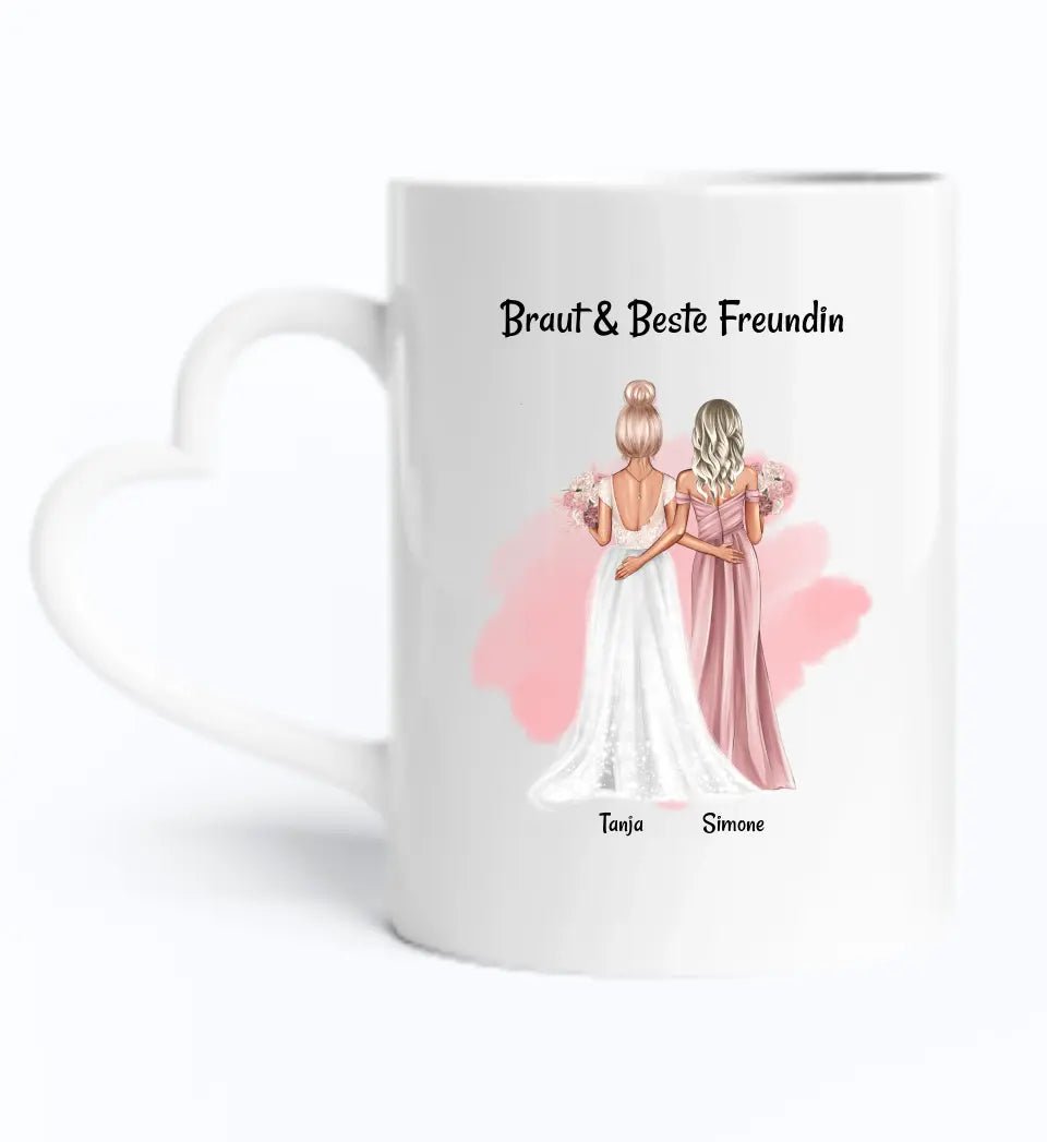 Brautjungfer Geschenk Tasse personalisiert - Cantty