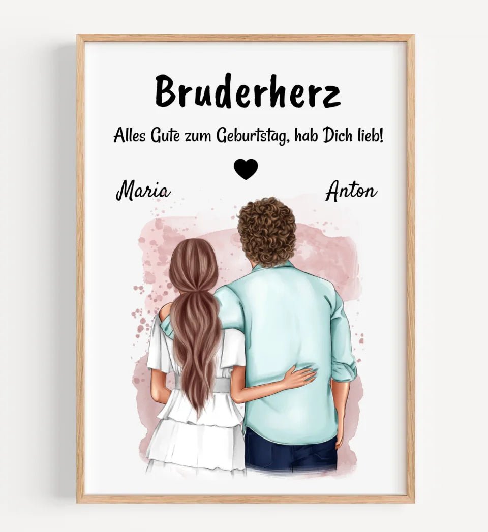 Bruder Geburtstag Geschenk Bild von Schwester - Cantty