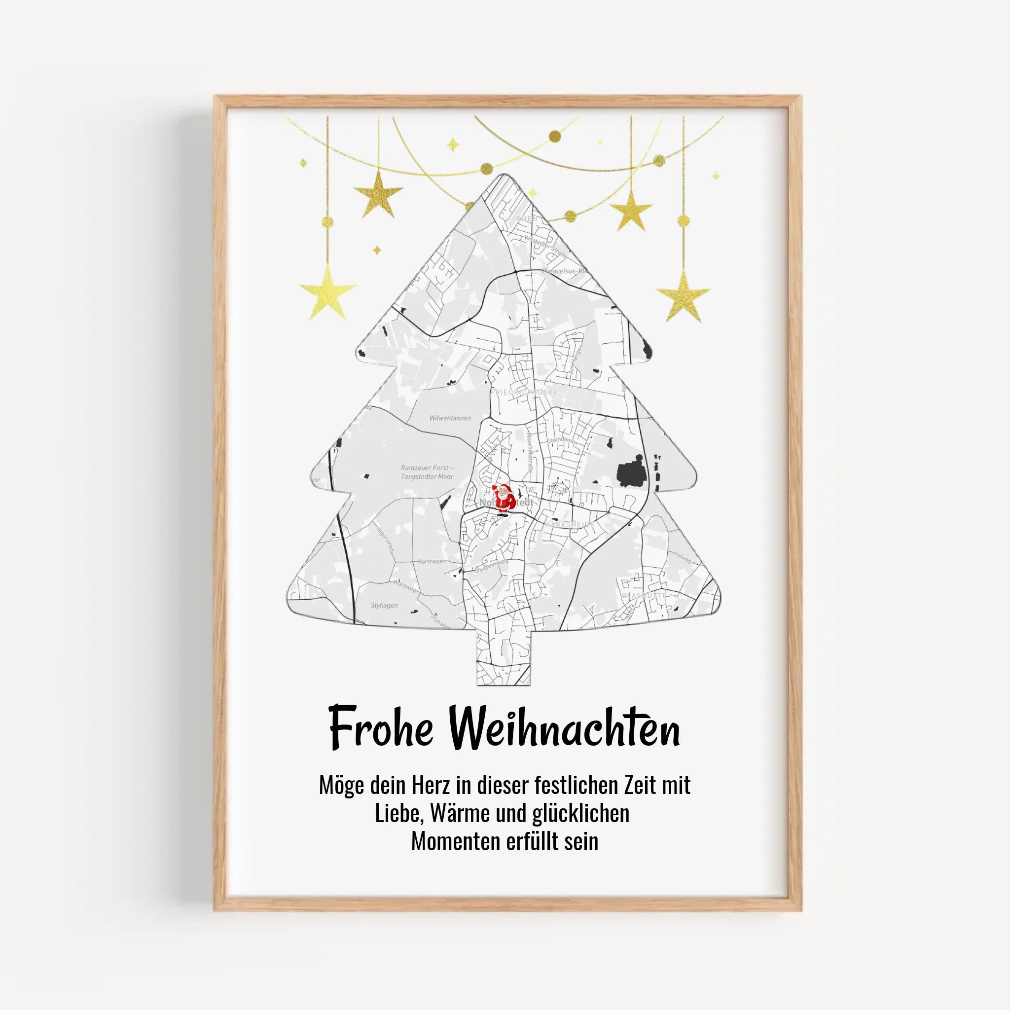 Chefin Weihnachtsgeschenk Koordinaten Bild Stadtkarte mit Weihnachtswünsche - Cantty