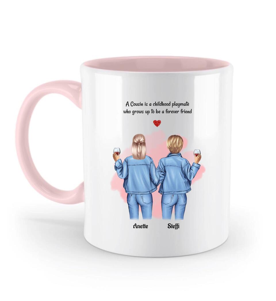 Cousine Geschenk personalisierte Tasse mit Spruch & Name - Cantty