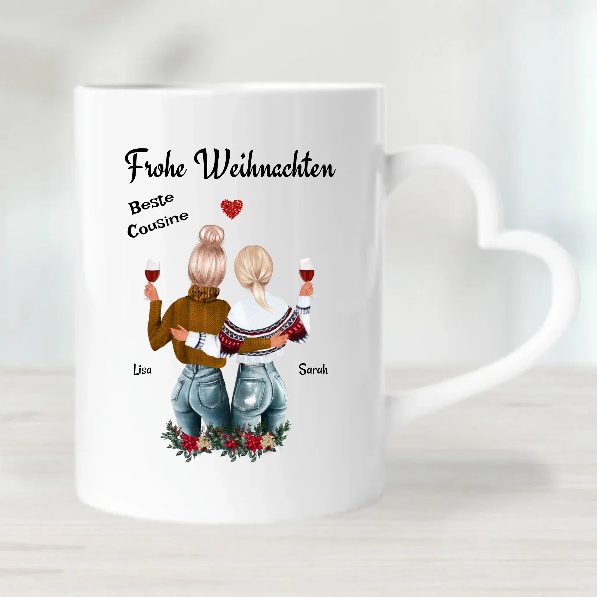 Cousine Kaffeetasse & Emaille Tasse Weihnachtsgeschenk - Cantty