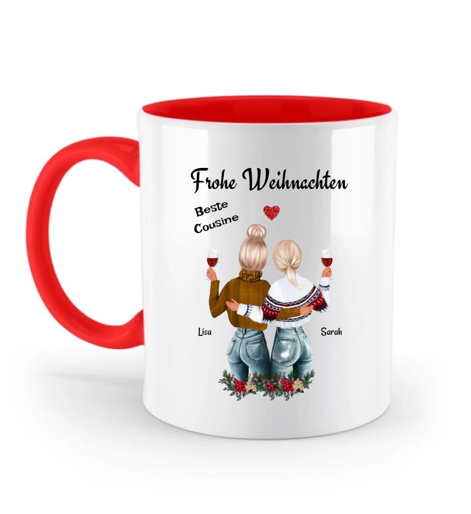 Cousine personalisierte Tasse Weihnachtsgeschenk - Cantty