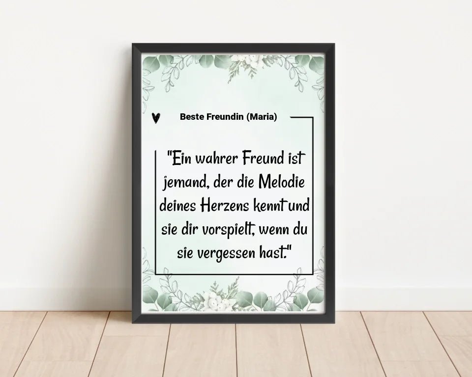 Definition beste Freundin Poster mit Spruch personalisiert - Cantty