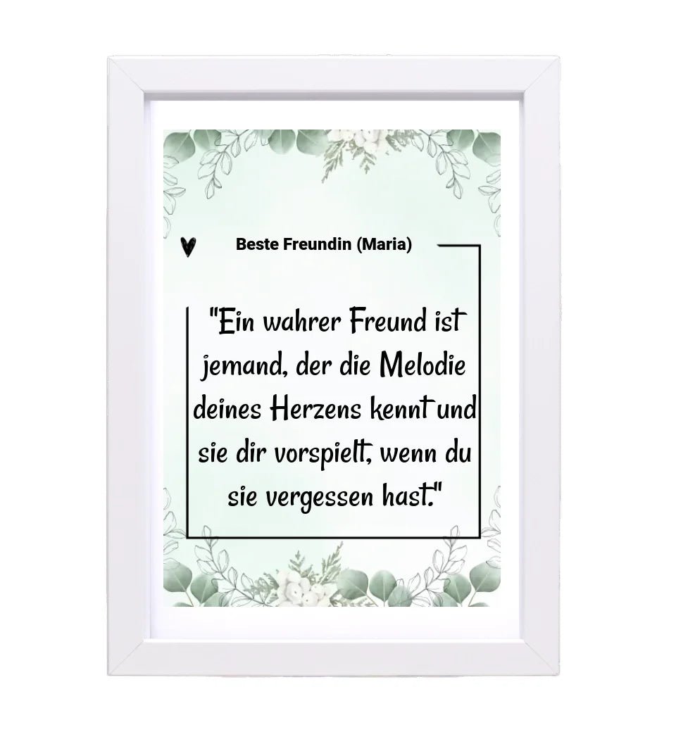 Definition beste Freundin Poster mit Spruch personalisiert - Cantty