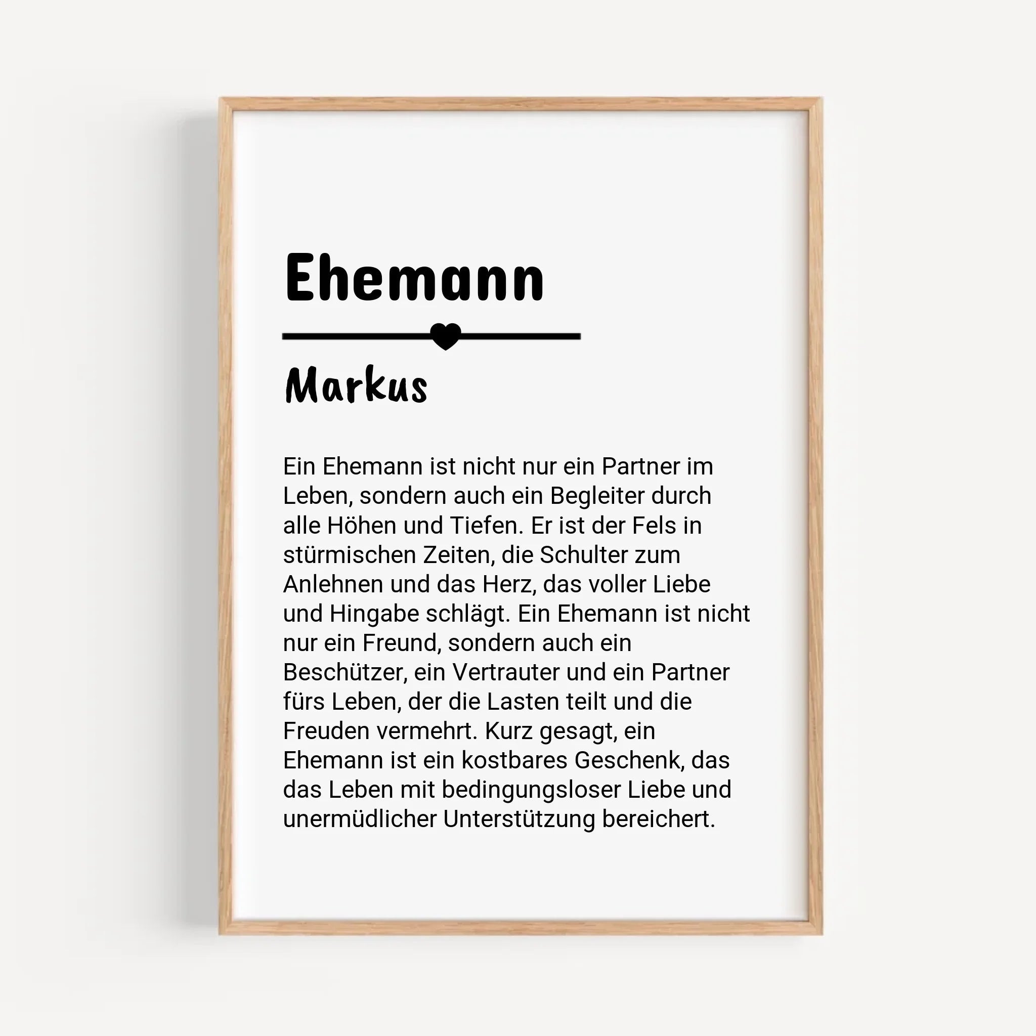 Ehemann Definition Poster Geschenk personalisiert - Cantty