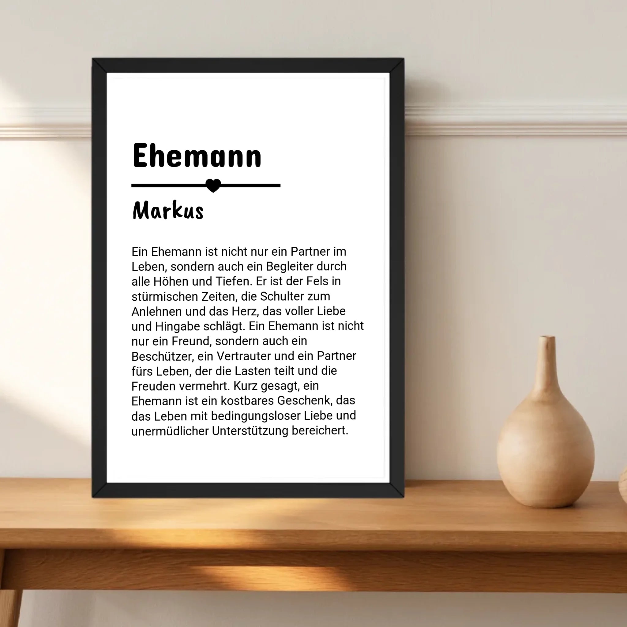 Ehemann Definition Poster Geschenk personalisiert - Cantty