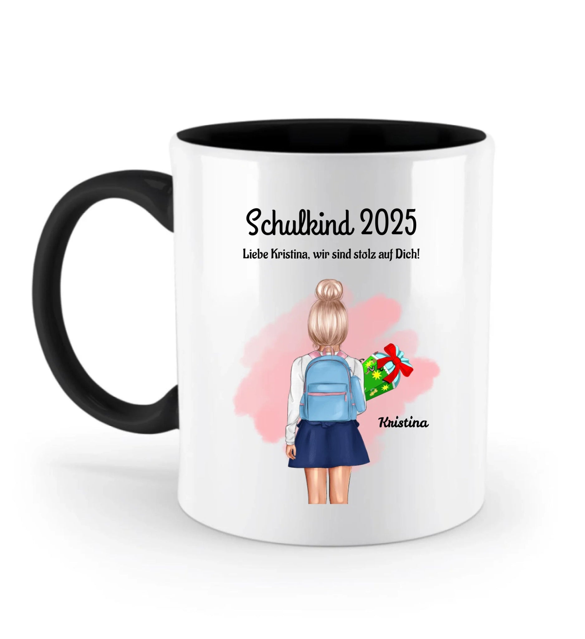 Einschulung Tasse Geschenk Mädchen Schulkind personalisiert - Cantty