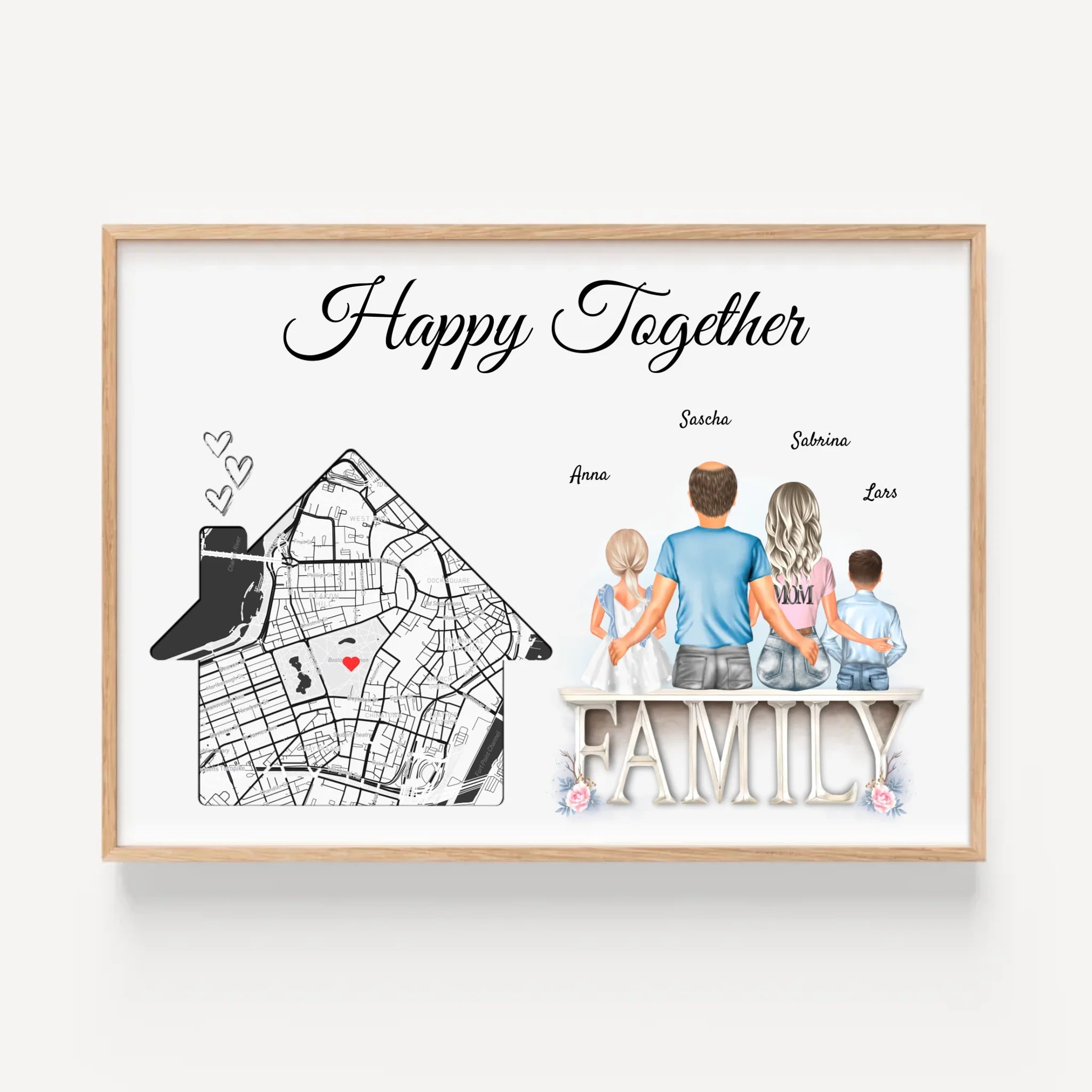 Einweihungsgeschenk Familie Wohnung Haus Poster personalisierbar - Cantty