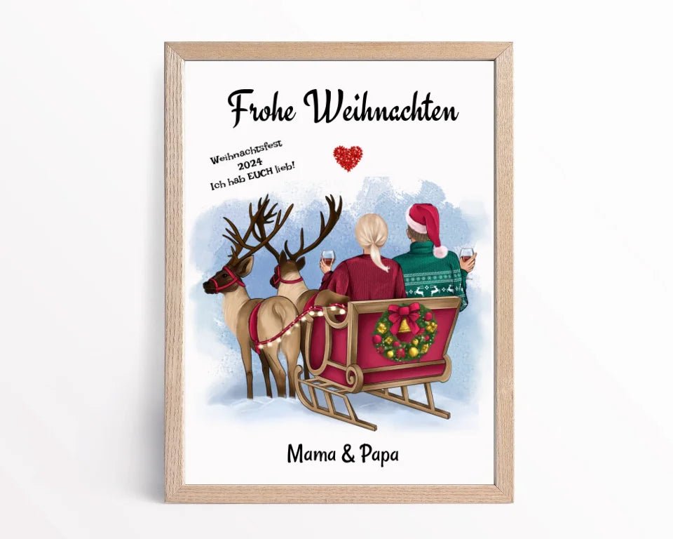 Eltern Bild Weihnachtsgeschenk personalisiert - Cantty