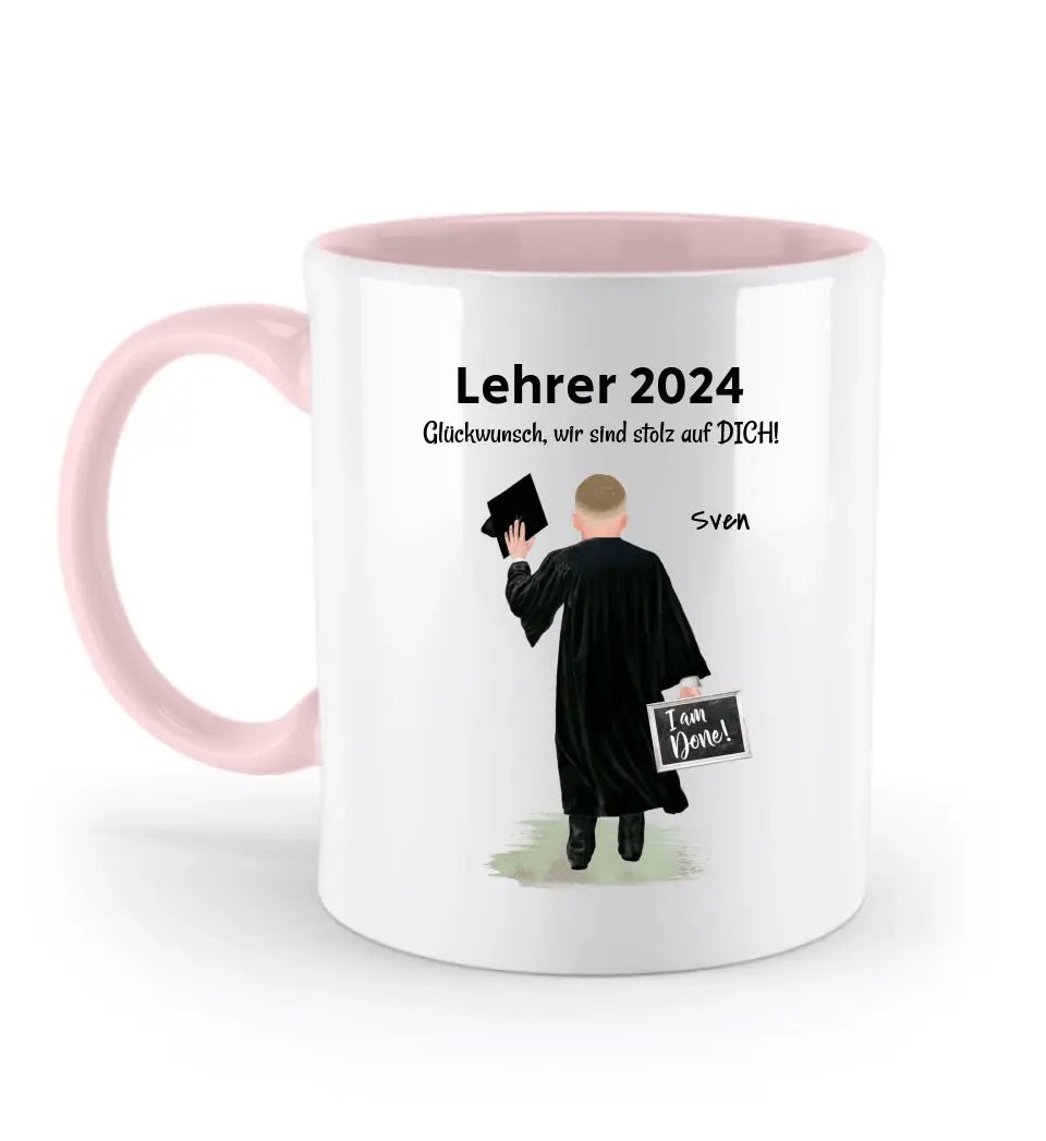 Endlich Lehrer Geschenk Tasse für werdende Lehrer personalsiert - Cantty